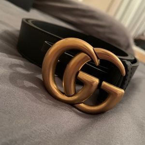 Black 1” Gucci Belt Size 85
